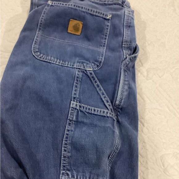 Carhartt Original Fit Utility Painters Denim Work Pants Sz 34/32 - Picture 8 of 9
